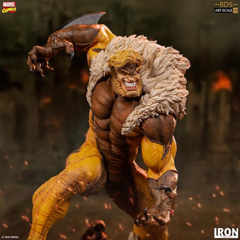 Iron Studios Marvel Comics XMen Art Scale 1/10 Sabretooth Statue Pre