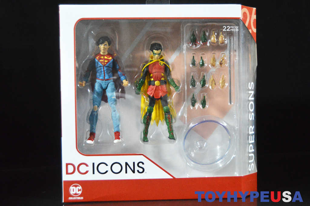 dc icons robin and superboy action figure 2 pack