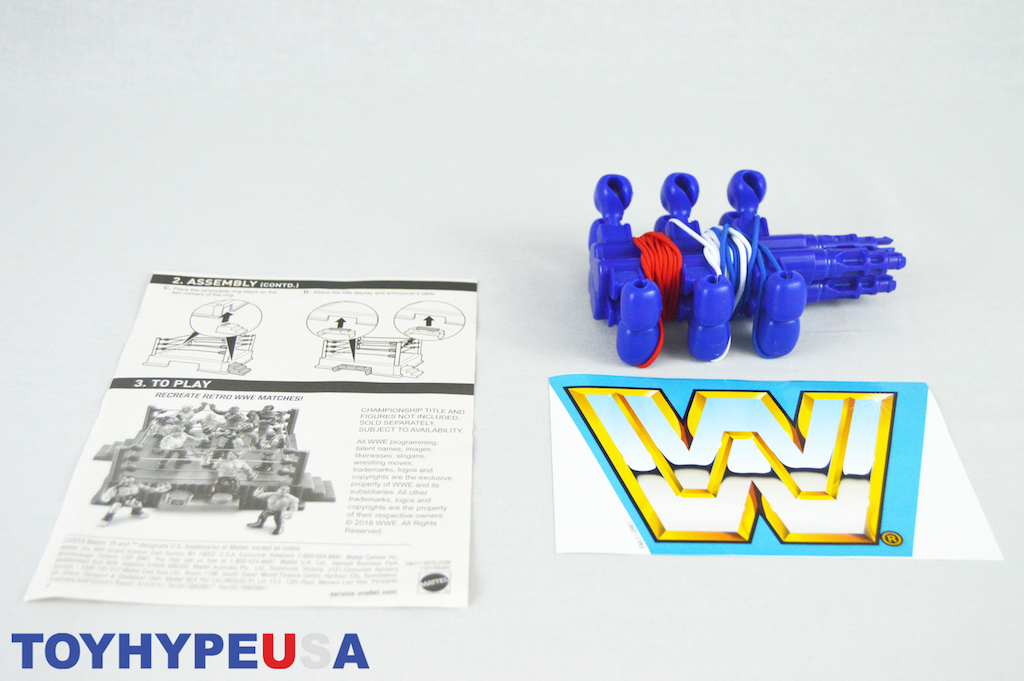 WWE Official Retro Wrestling Ring - Collectible Toy With Tiered Steps & Colored Ropes