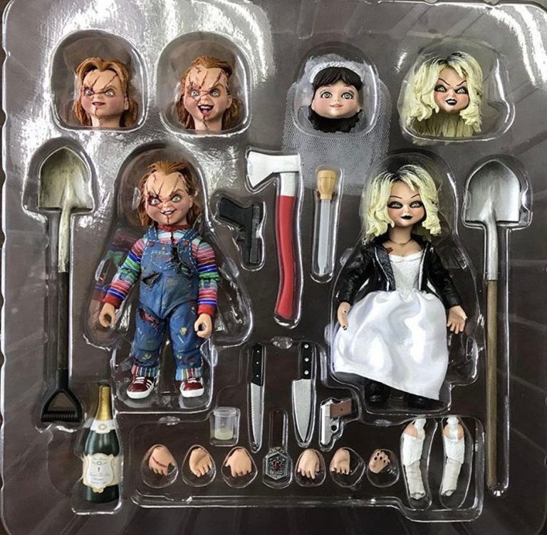 Figuras Chucky y Tiffany La Novia de Chucky Articuladas 14 cms