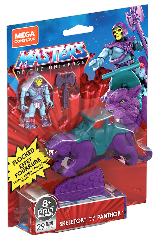 Figurine Mattel Mega Construx - Skeletor Et Panthor Flocked - Neuf Sous Blister