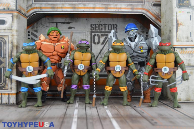 TMNT Tortues Ninja – NECA Animated Series – Pack Traag & Granitor – NEUF