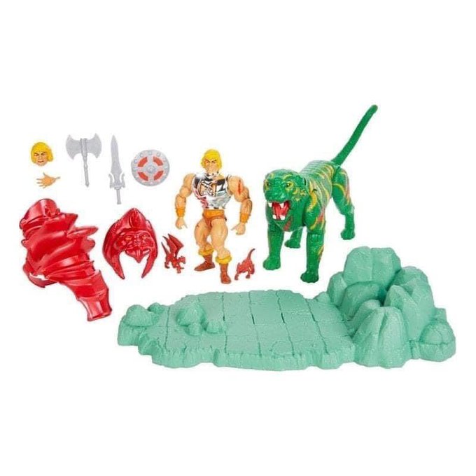 Figurine Mattel Masters Of The Universe Origins - Battlefield Warriors He-Man & Cat