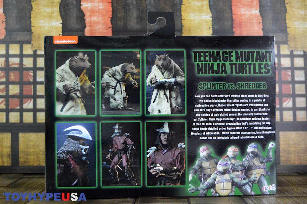 NECA Toys Teenage Mutant Ninja Turtles 1990 Movie - Splinter & Shredder ...