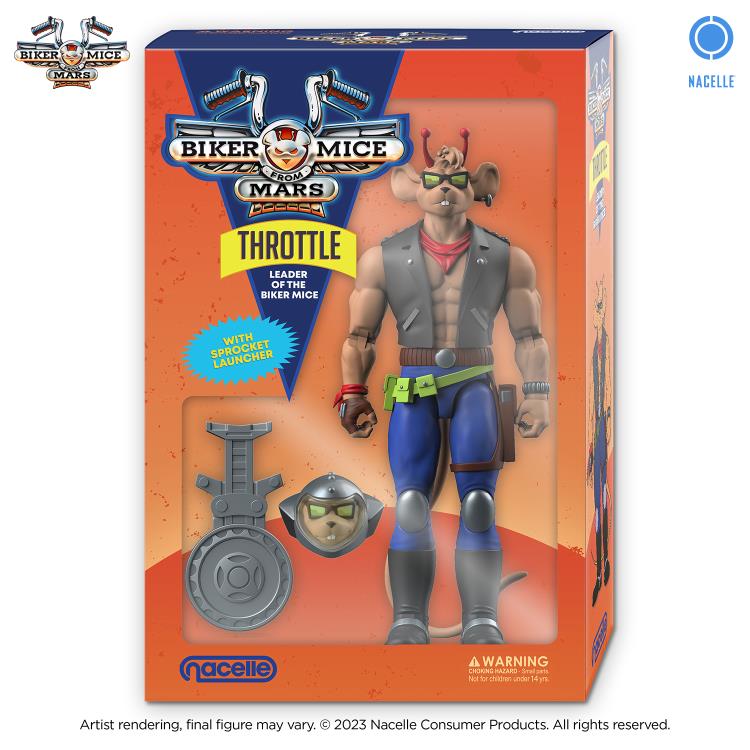 Set Complet Biker Mice From Mars - 3 Figurines Modo, Vinnie, Throttle - Nacelle 2024 - Neuves Sous Blister