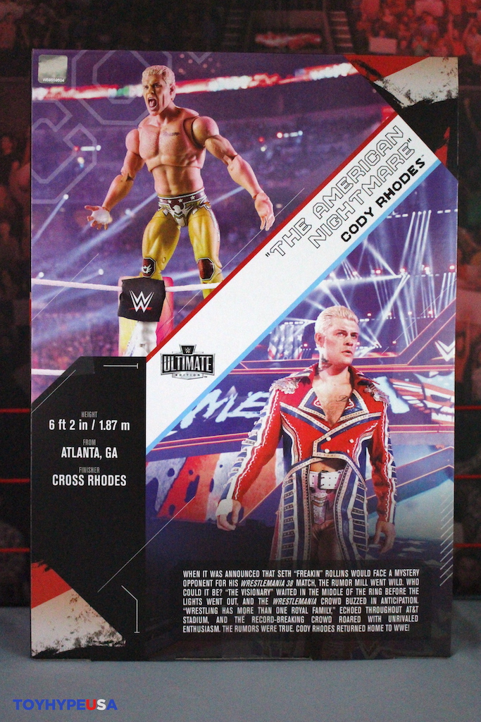 Figura De Acción WWE Ultimate Edition Cody Rhodes De 15.24 Cm, Con Cabezas Y Manos Intercambiables Y 30 Puntos De Articulación, Mattel JHV89