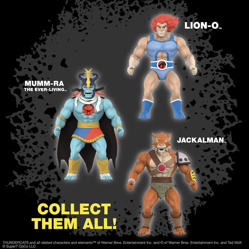 Super7 Action Figure Jackalman Thundercats 14cm - Vintage Con Ascia, Collezione Retrò