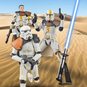 Hasbro Star Wars The Black Series Sandtrooper and Clone Lieutenant Galle action figures are here — along with Ezra Bridger’s Force FX Elite Lightsabe
