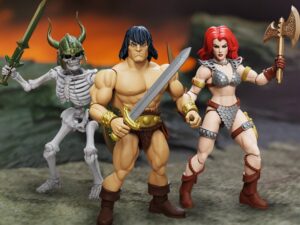 Boss Fight Studios Immortal Champions Conan the Barbarian, Red Sonja, & Undead Skeletal Guardian Figures 