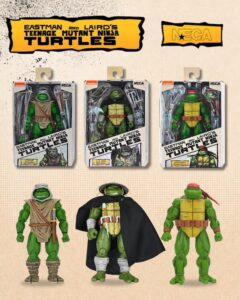 NECA Toys Teenage Mutant Ninja Turtles (Mirage Comics) Hunter Leo, Old Man Raphael, & Handyman Donatello Figures