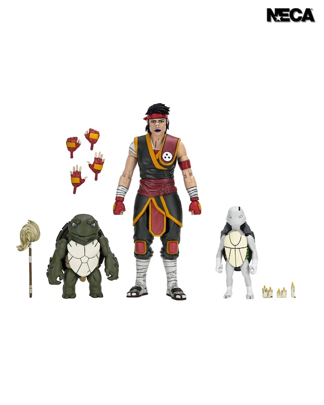 NECA Toys Teenage Mutant Ninja Turtles The Last Ronin - The Lost Years Casey Marie with Baby Odyn & Uno Figures