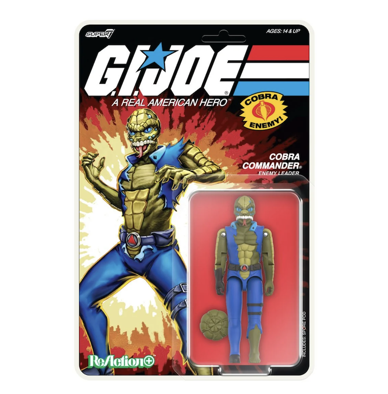 Super7 G.I. Joe ReAction+ Wave 4 Cobra Commander (Once a Man) 3-3/4" Figure