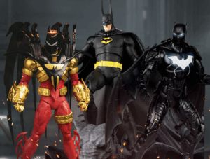 McFarlane Toys DC Multiverse Batman (Troika), Batwing V.2.0 (The New 52), & Azrael Batman (Knightquest) Figures