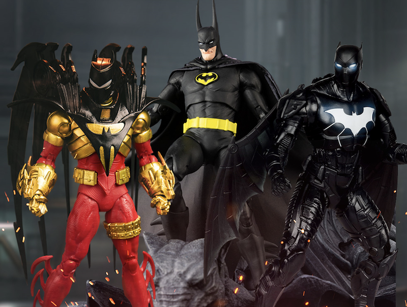 McFarlane Toys DC Multiverse Batman (Troika), Batwing V.2.0 (The New 52), & Azrael Batman (Knightquest) Figures