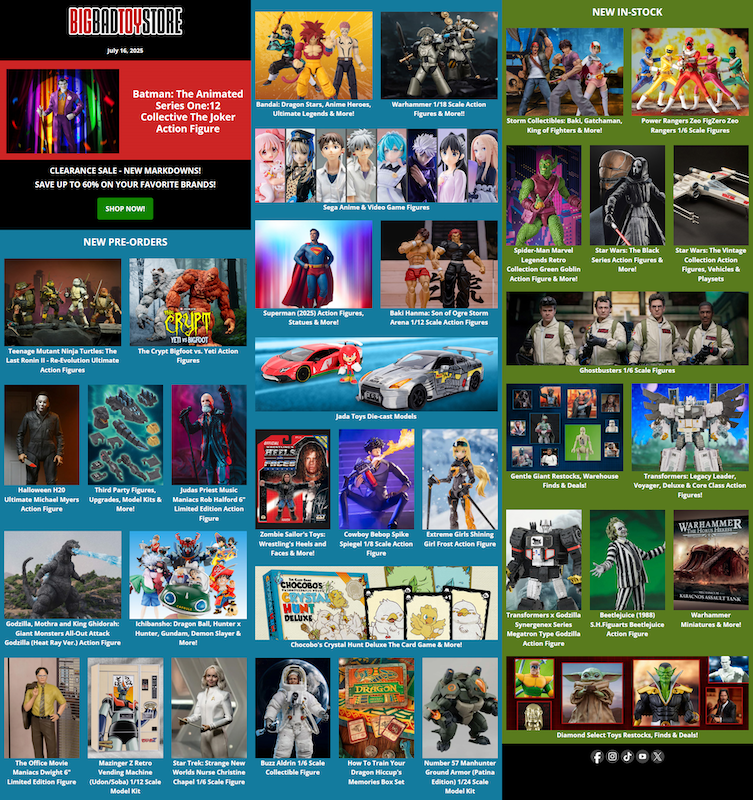 BigBadToyStore News - Batman, Superman, TMNT, Godzilla, Anime, Baki Hanma