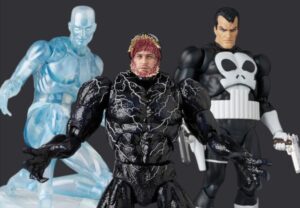 Medicom - MAFEX Venom Let There Be Carnage Venom, X-Men Iceman & The Punisher Figures
