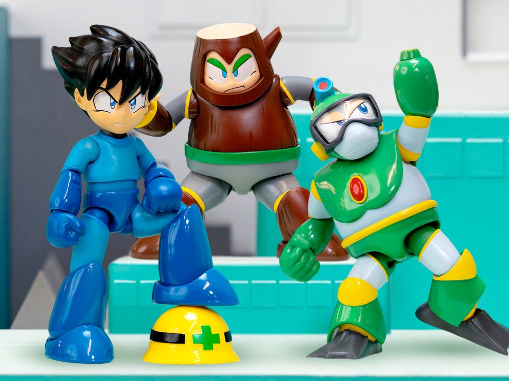 Jada Toys Mega Man, Bubble Man & Wood Man Figures