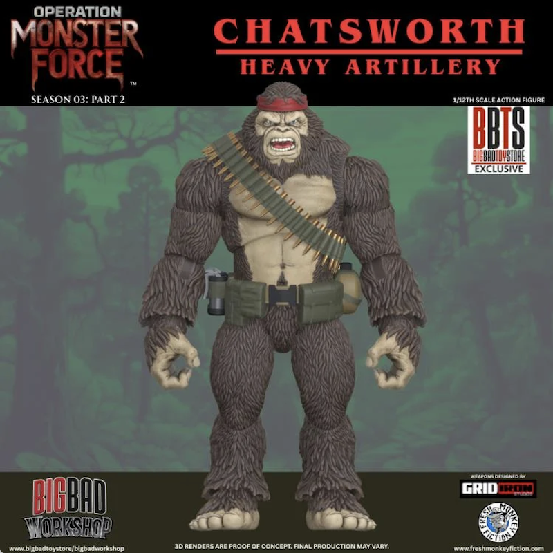 Fresh Monkey Fiction Operation Monster Force Season 03 (Part 2) Chatsworth 1/12 Scale Figure