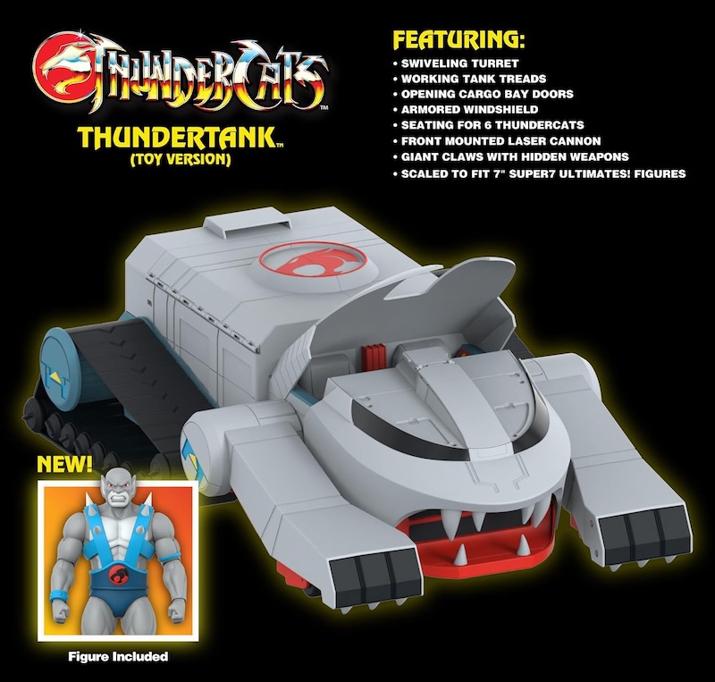 Super7 ThunderCats Ultimates Thundertank with Panthro (Vintage-Toy Inspired)