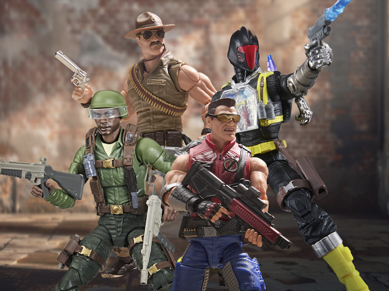 Hasbro G.I. Joe Classified Series Sgt. Slaughter & Mercer Renegades 2-Pack, Retro G.I. Joe Trooper & B.A.T. Figures