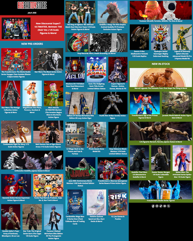 BigBadToyStore News - New discounts on Super7 ULTIMATES, Transformers, Star Wars, Fallout, King of Fighters