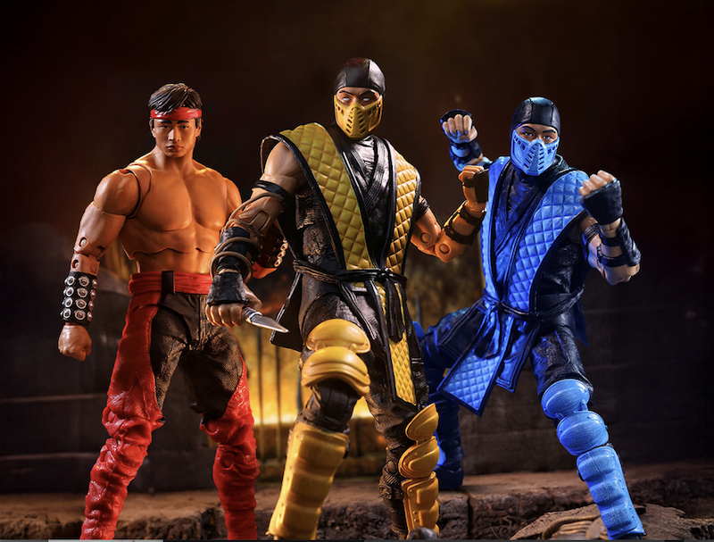 Mortal Kombat Klassic Scorpion, Sub-Zero & Liu Kang 7" Action Figures