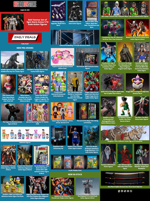 BigBadToyStore News Baki Hanma, Jem, Power Rangers, Warhammer, Jurassic Park
