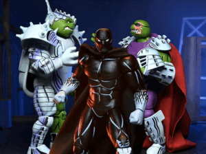 NECA Toys Teenage Mutant Ninja Turtles (Mirage Comics) Raphael as Shredder, Nobody & Cyborg Donatello Figures