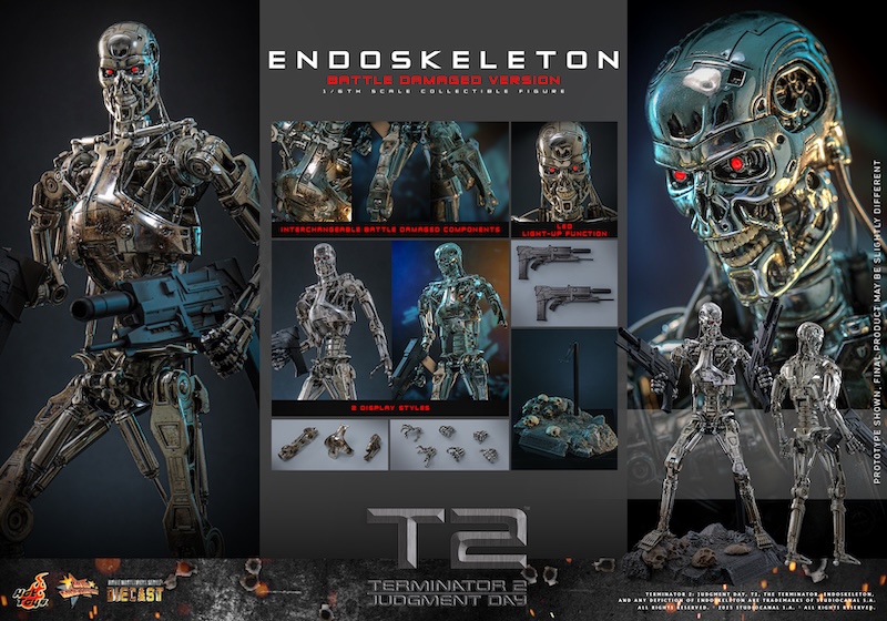 Hot Toys Terminator 2 Judgment Day - Endoskeleton (Battle Damaged Version) Sixth Scale Figure