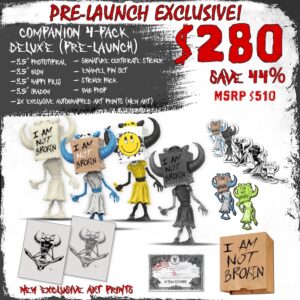 Scrambled Eggs Creative Announces I Am NOT Broken The Bag Lady Vinyl Companion 8.5" Vinyl Figure Kickstarter Campaign