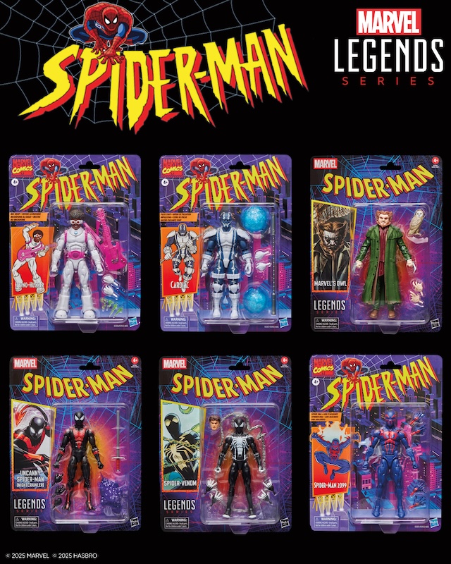 Hasbro Marvel Legends Series 6" Retro Carded Spider-Man Figures