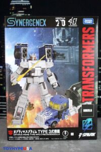 Takara-Tomy Transformers x Godzilla Synergenex Series Optimus Prime Type MSF-3 Kiryu Figure