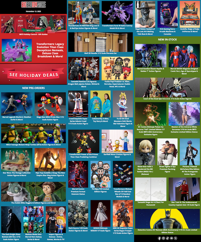 BigBadToyStore News Transformers, The Hobbit, Star Wars, Mega Man, Marvel Legends, ThunderCats