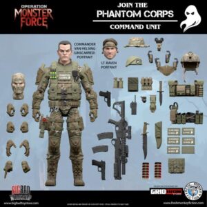 Fresh Monkey Fiction Operation Monster Force Season Zero Phantom Corps Command Unit Convention Exclusive Figure