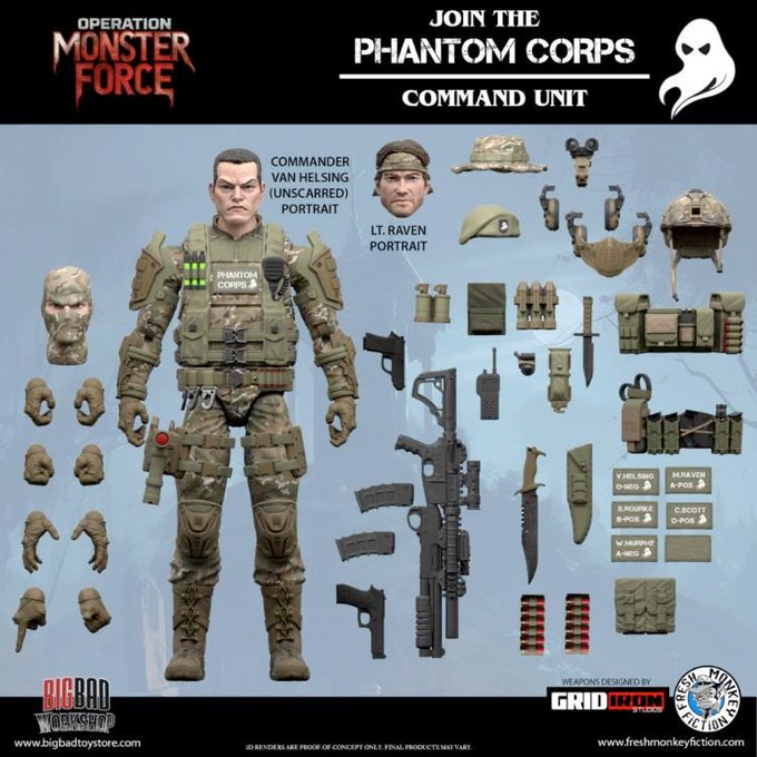 Fresh Monkey Fiction Operation Monster Force Season Zero Phantom Corps Command Unit Convention Exclusive Figure