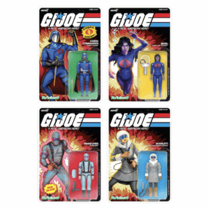 Super7 G.I. Joe ReAction+ Wave 6 - Arctic Snake Eyes, Arctic Scarlett, Cobra Commander & Arctic Mara Figures