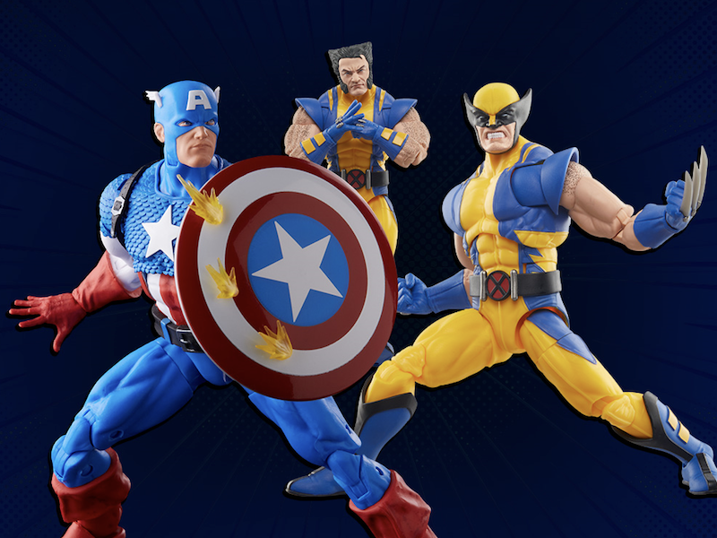 Hasbro Marvel Legends Series Astonishing X-Men Wolverine & 20th Anniversary Captain America (Re-Issue) Figures