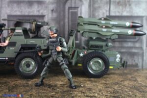 Hasbro G.I. Joe Classified Series #182 Clayton Hawk Abernathy Figure with M.M.S. (Mobile Missile System) Vehicle