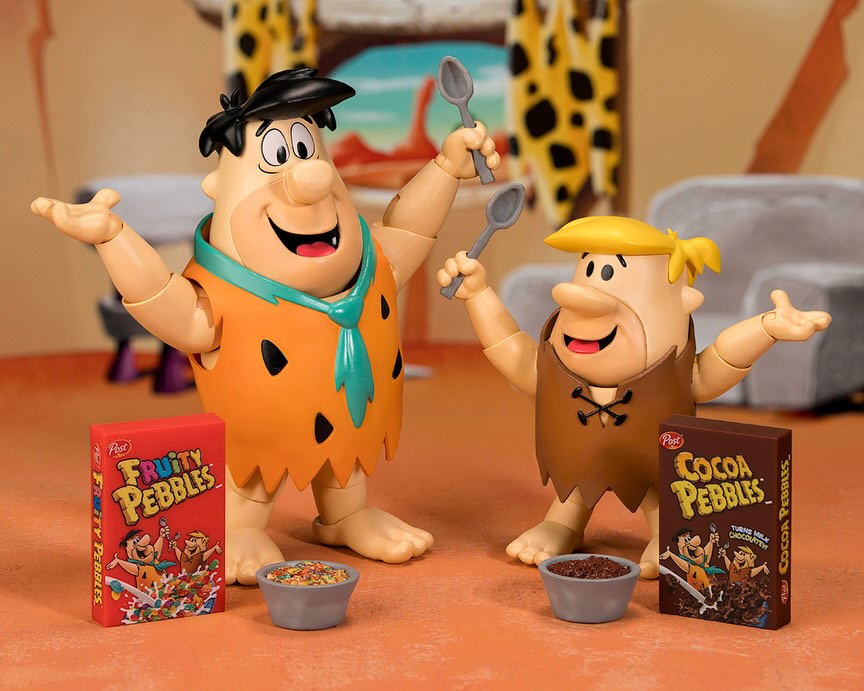Jada Toys Post Cereal Mascots The Flintstones Fred Flintstone & Barney Rubble Figures