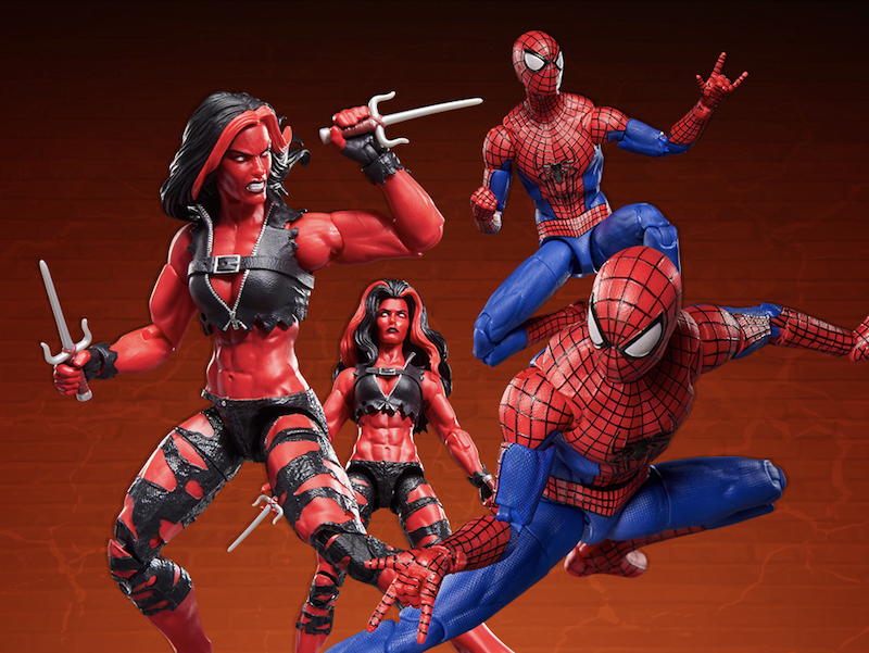 Hasbro Marvel Legends Red She-Hulk, No Way Home Amazing Spider-Man Action Figures