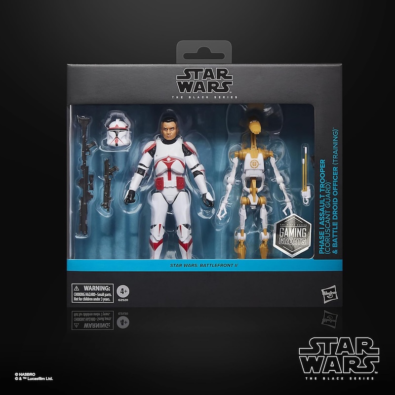 Hasbro Star Wars The Black Series 6" Gaming Greats Phase I Assault Trooper & Battle Droid Officer Figures