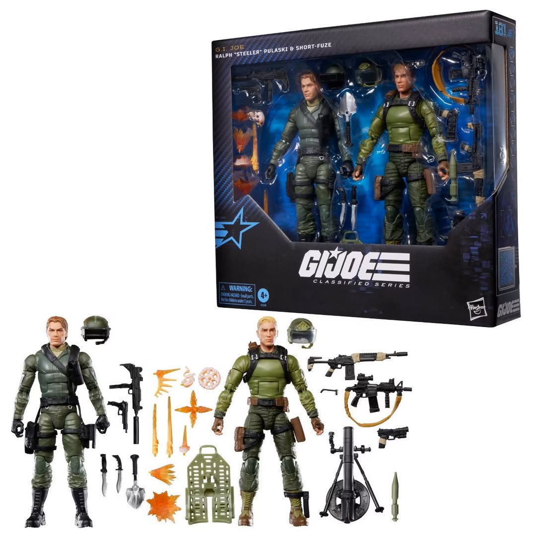 Hasbro G.I. Joe Classified Series 6" G.I. Joe Classified Series #181 Ralph “Steeler” Pulaski & Short-Fuze Figures
