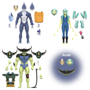 Super7 Tigersharks Ultimates! Wave 1 Mako, Octavia, & T-Ray Figures