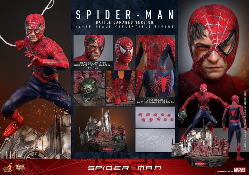 Hot Toys Spider-Man Tobey Maguire (Battle Damaged) Sixth Scale Figure