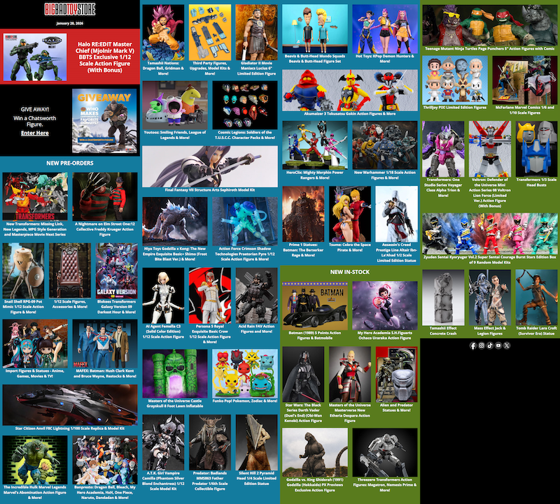 BigBadToyStore Halo Exclusive, Chatsworth Giveaway, Transformers, Dragon Ball, Horror