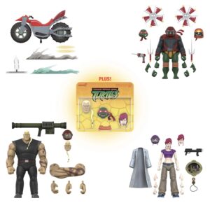 Super7 Teenage Mutant Ninja Turtles ULTIMATES! Wave 14 - 2003 April O'Neil, Hun, Raphael (Road Gear) & Shell Cycle Vehicle Pre-Orders