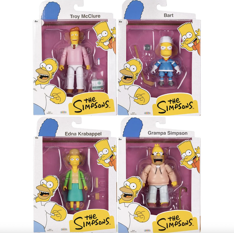 Grampa Simpson, Edna Krabappel, Hockey Bart Simpson and Troy McClure