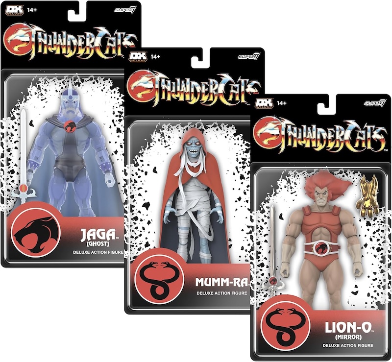 Super7 ThunderCats Deluxe Lion-O (Mirror), Mumm-Ra (Old Man) & Ghost Jada Figures