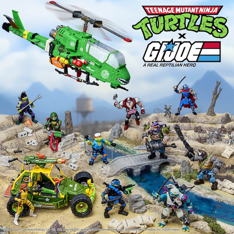 Playmates Toys Teenage Mutant Ninja Turtles x G.I. Joe Figures & Vehicles