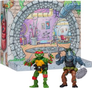 Playmates Toys Teenage Mutant Ninja Turtles Classic Remastered Raph vs. Rocksteady 2-Pack